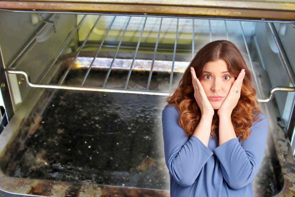 forno incrostato donna preoccupata