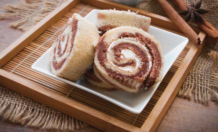 rotolo dolce a fette