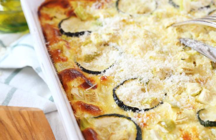 zucchine gratinate al forno con mozzarella