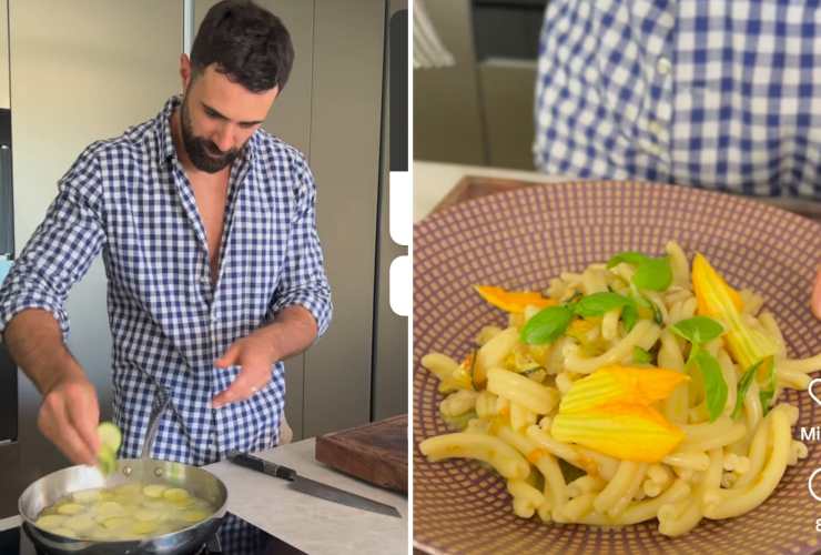 Roberto Valbuzzi fa la pasta alla Nerano