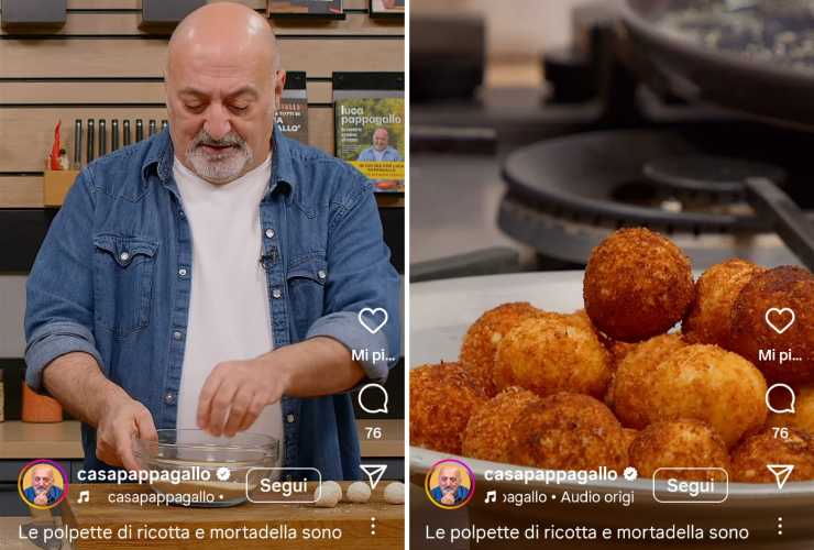 Luca Pappagallo prepara polpette di ricotta