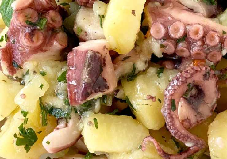polpo cucinato con le patate