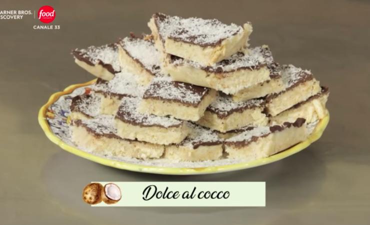 quadrotti cocco e cioccolato
