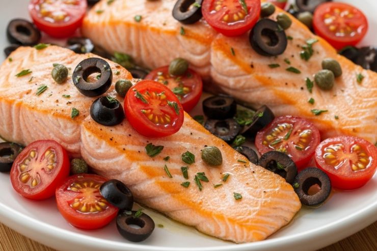 pollo alla mediterranea con pomodori e olive