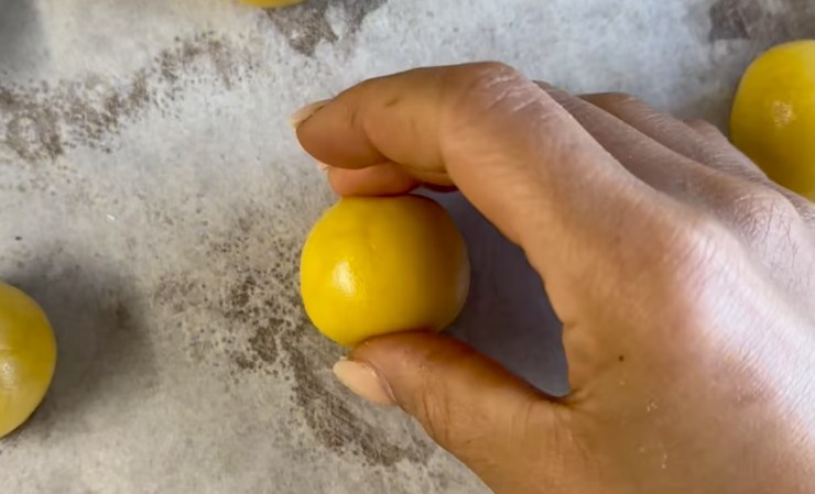 palline impasto su teglia