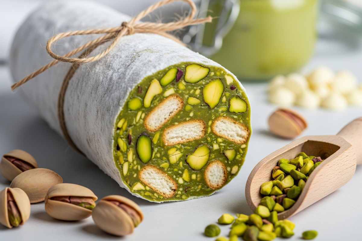 salame dolce al pistacchio