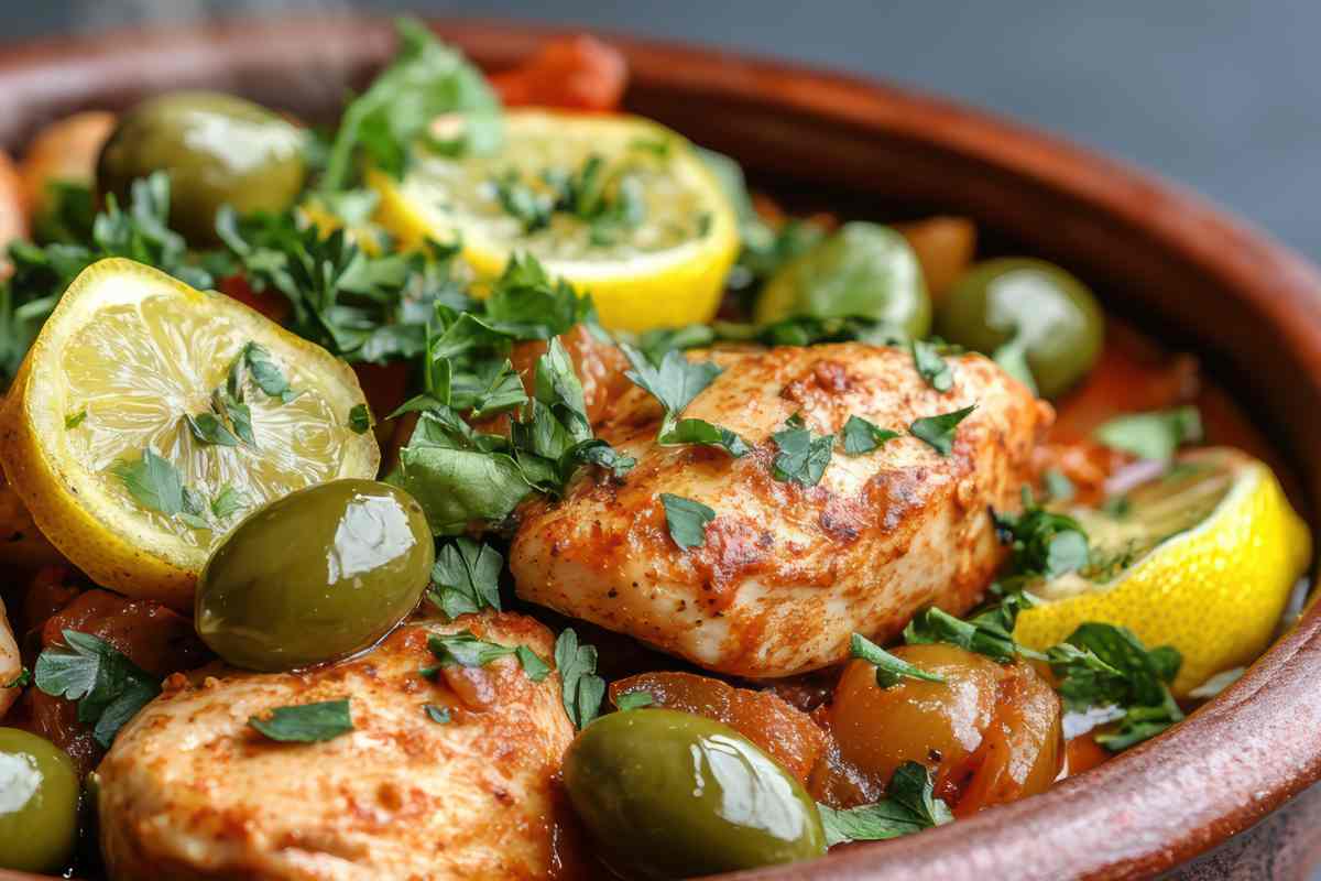petto di pollo con olive e limone
