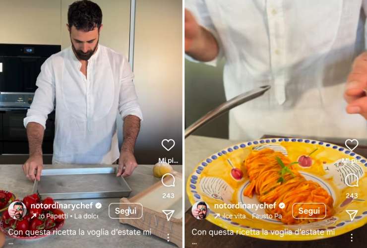Roberto Valbuzzi fa gli spaghetti al pomodoro