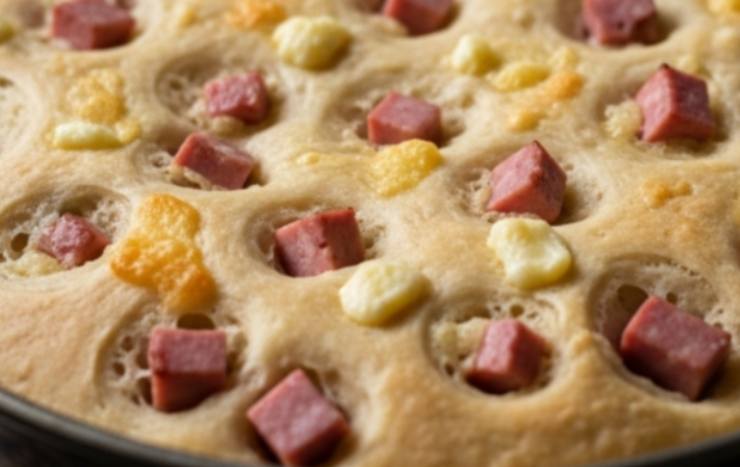 primo piano di torta salata