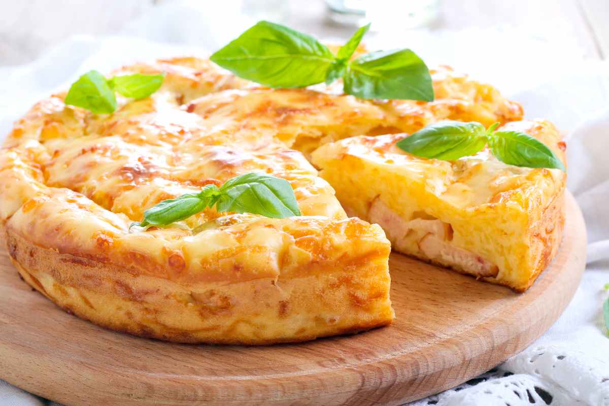 torta salata prosciutto e formaggio