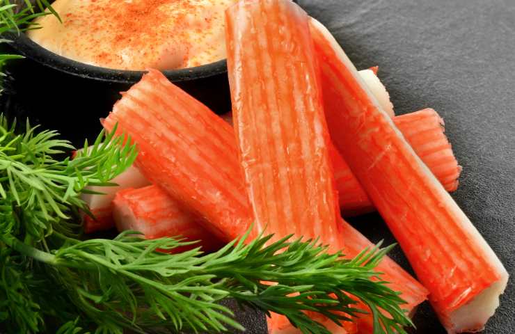 Delle chele di granchio con surimi