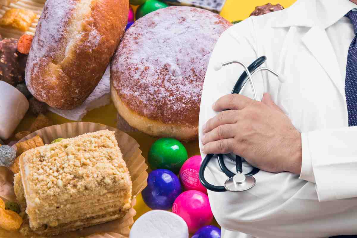 Dolci di vario tipo ed un medico