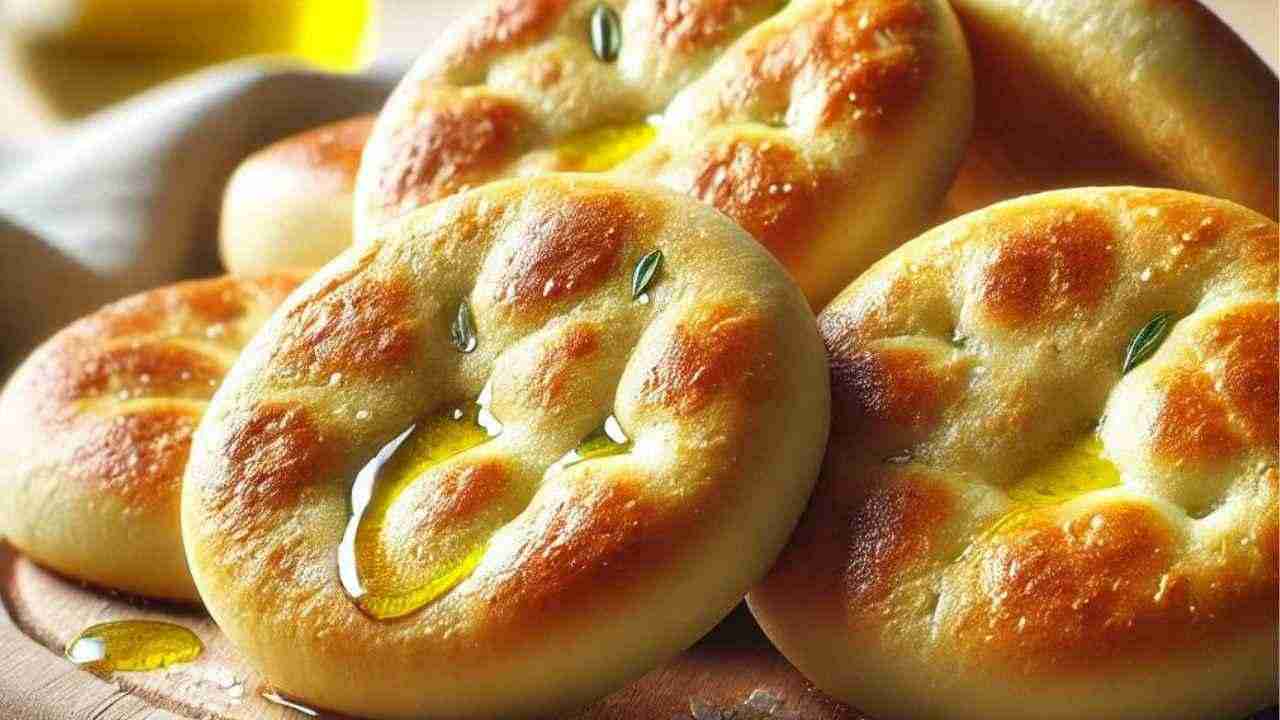 Focaccine morbide alle olive