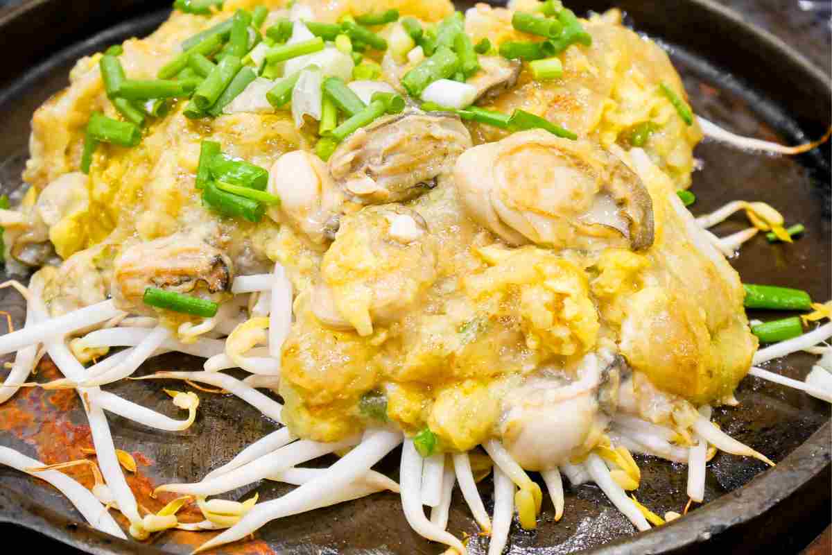 Una frittata di mare appena pronta