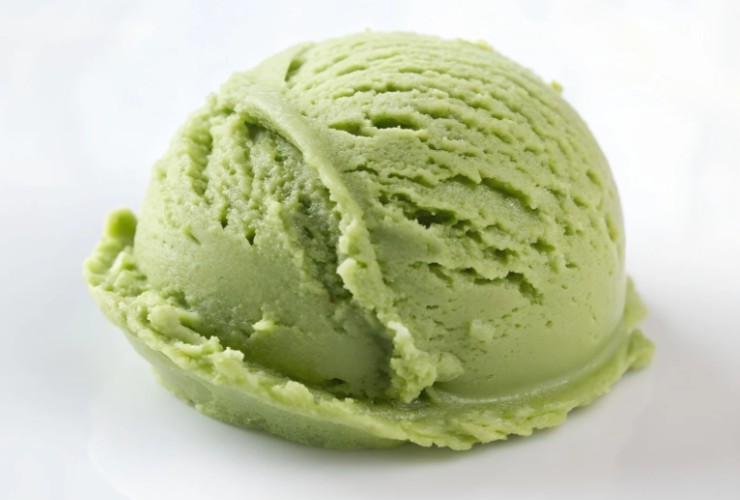 Pallina di gelato al tè Matcha