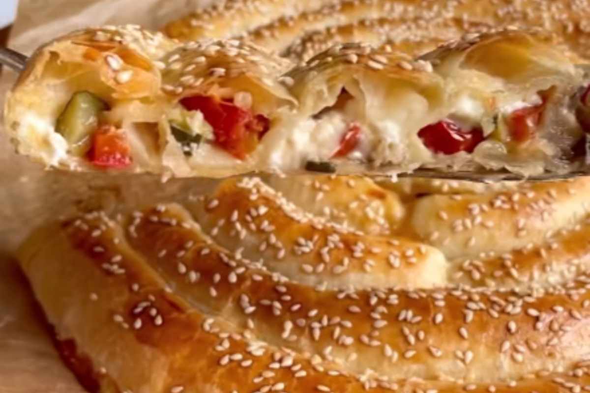 Girella alle verdure con pasta sfoglia