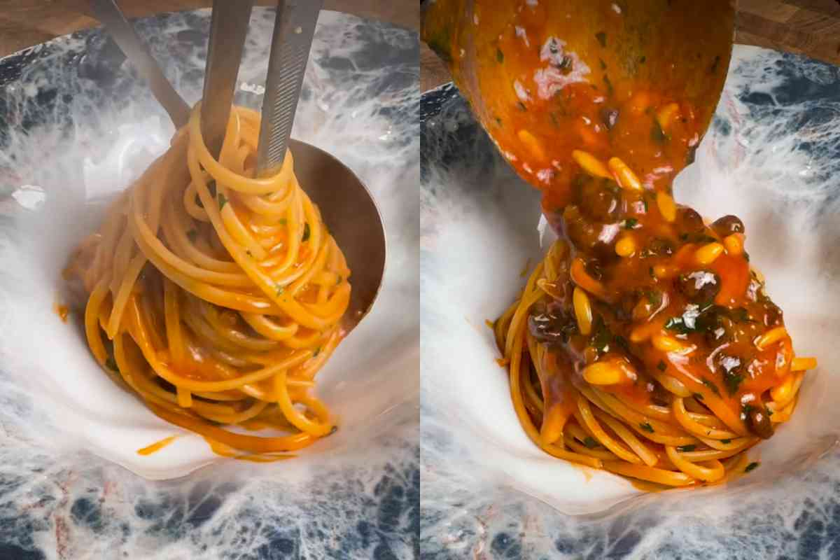 Pasta c'anciova e muddica atturrata dello chef Fitarau