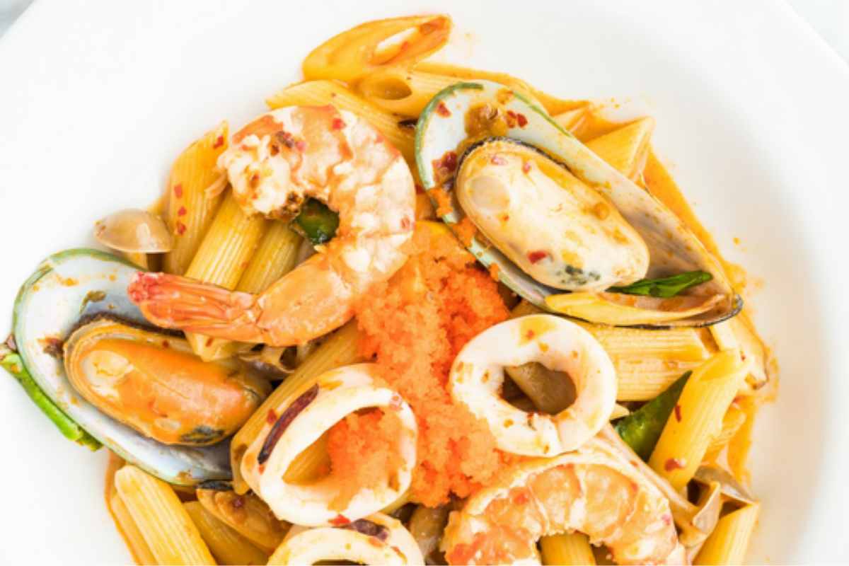 Pasta fredda ai frutti di mare