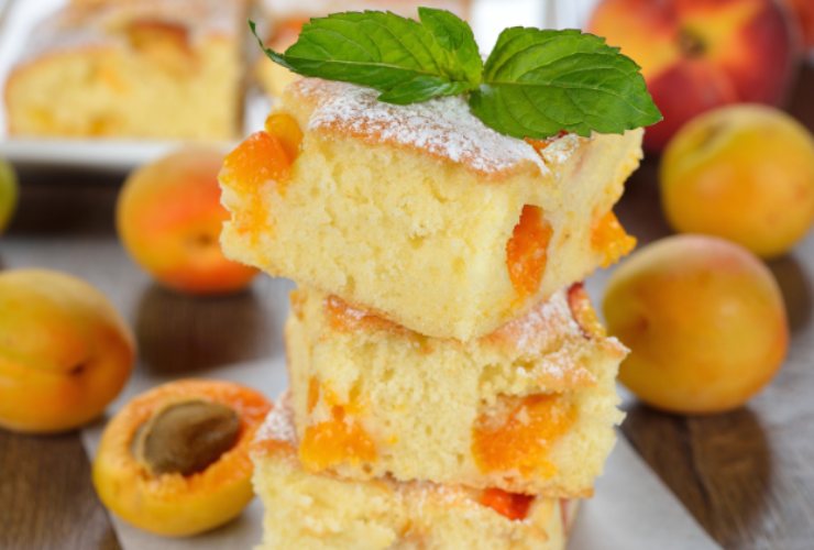 Fette di torta all'albicocca 