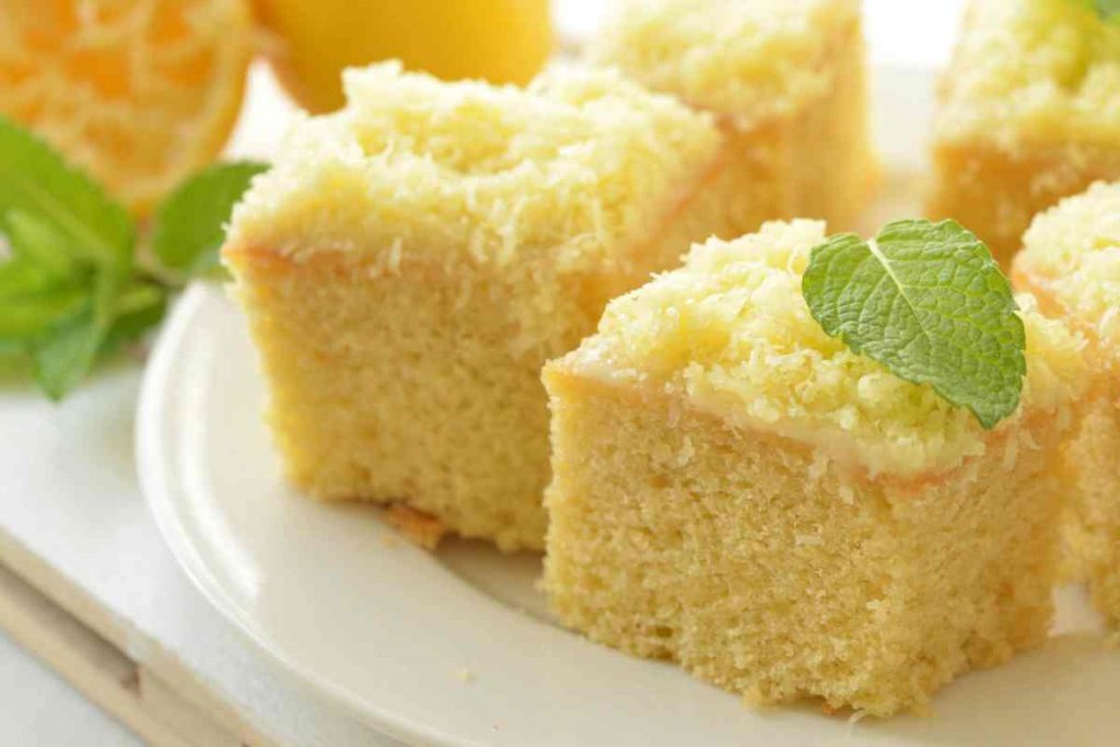 quadrotti di torta al limone