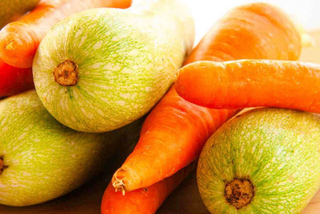 Zucchine e carote viste da vicino