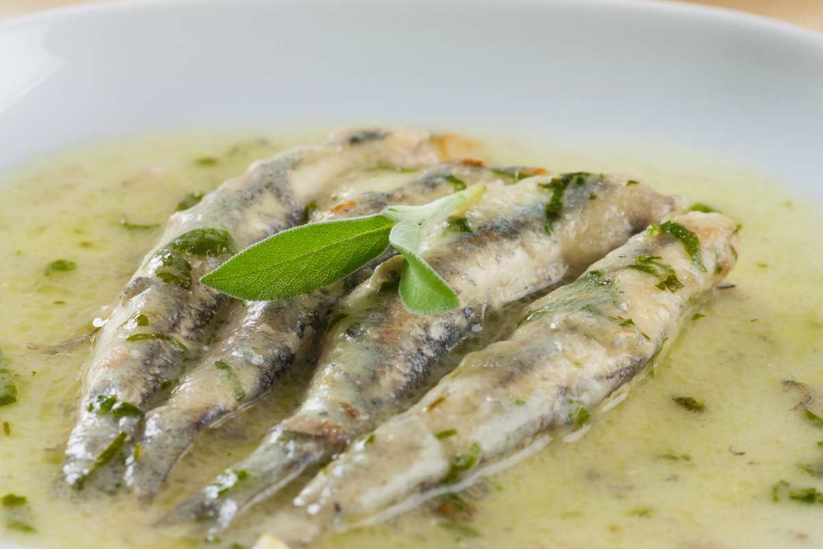 alici marinate cotte