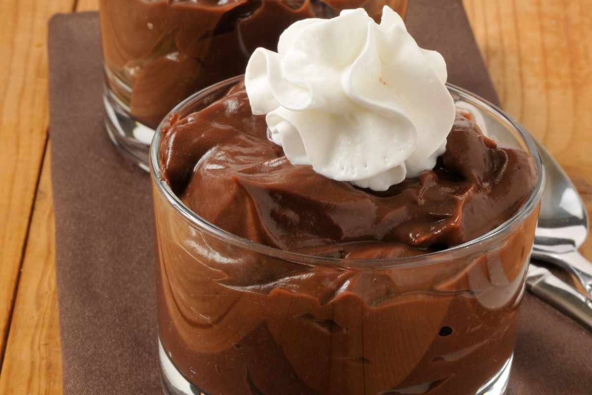 coppa di budino al cioccolato