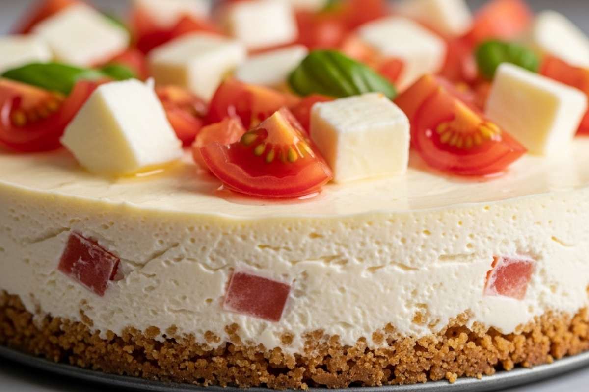 caprese in versione cheesecake