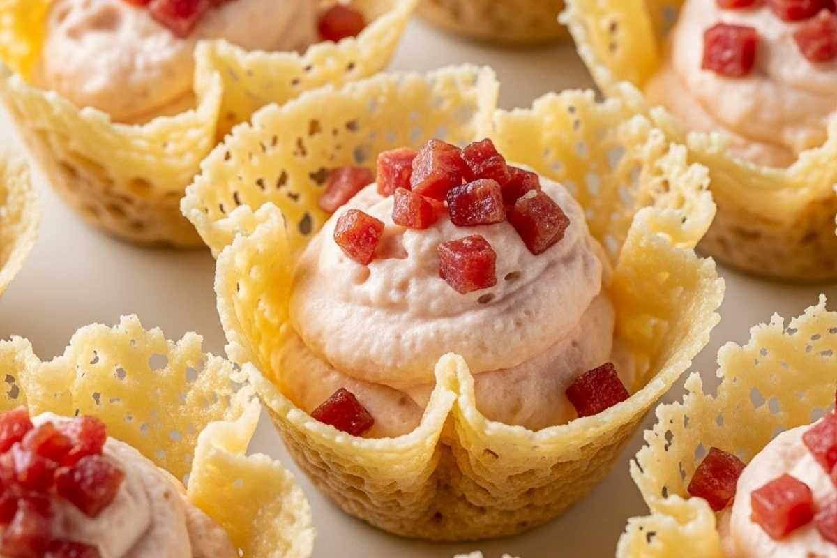 cestini di parmigiano con mousse