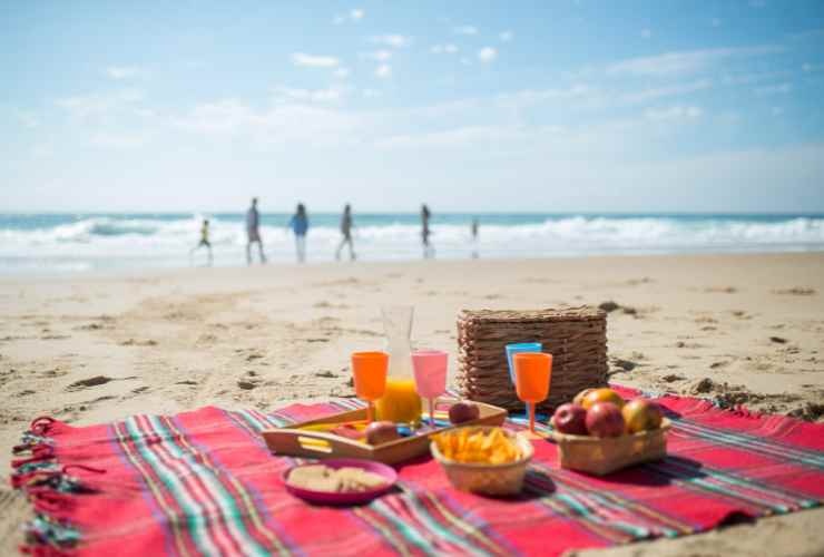 picnic sulla spiaggia