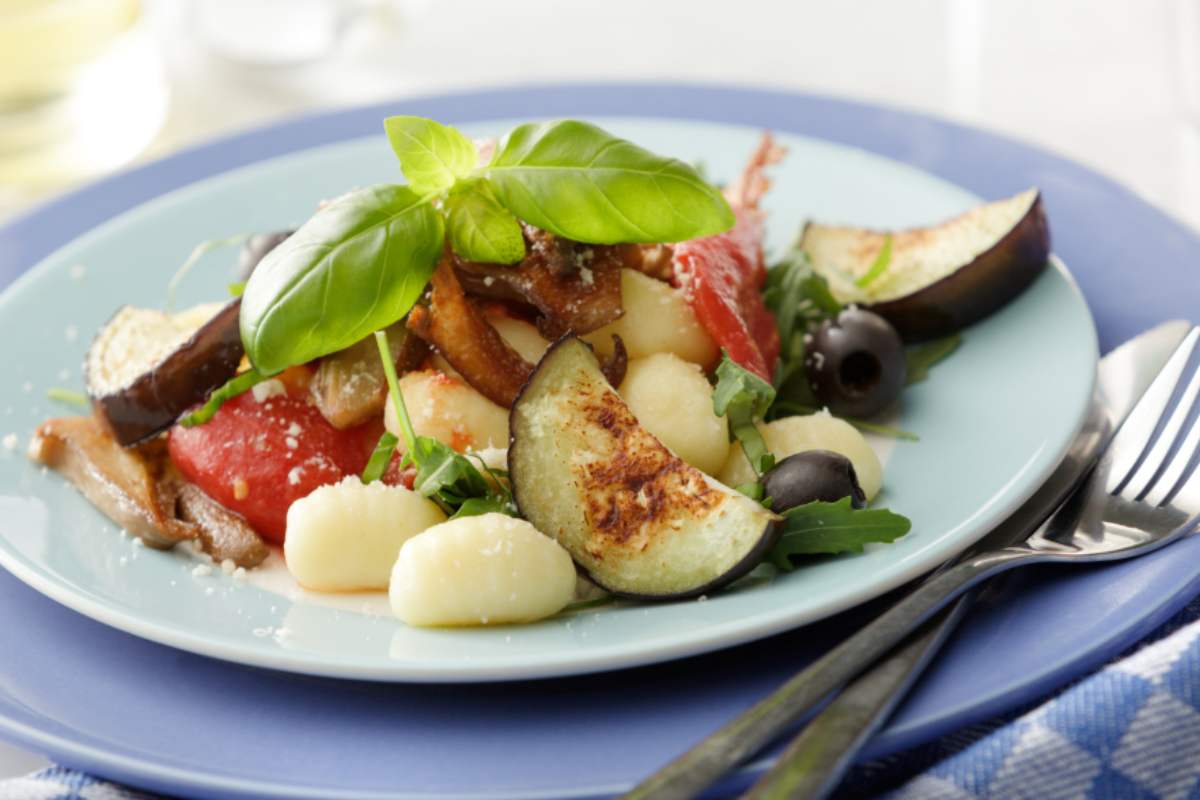 piatto con gnocchi freddi