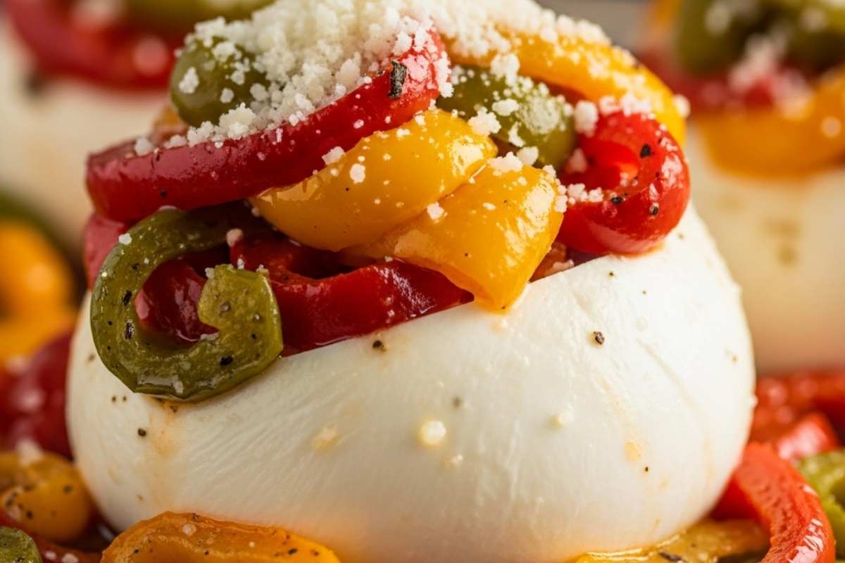 mozzarella farcita con peperoni