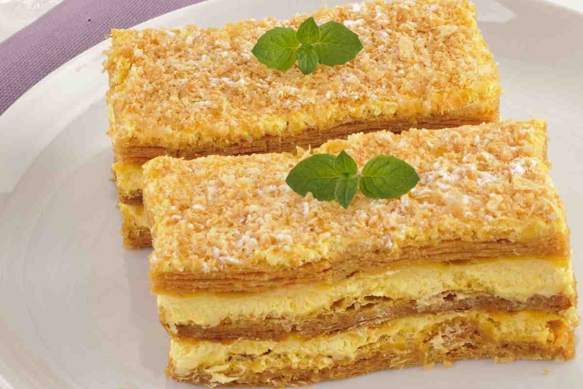 millefoglie con crema