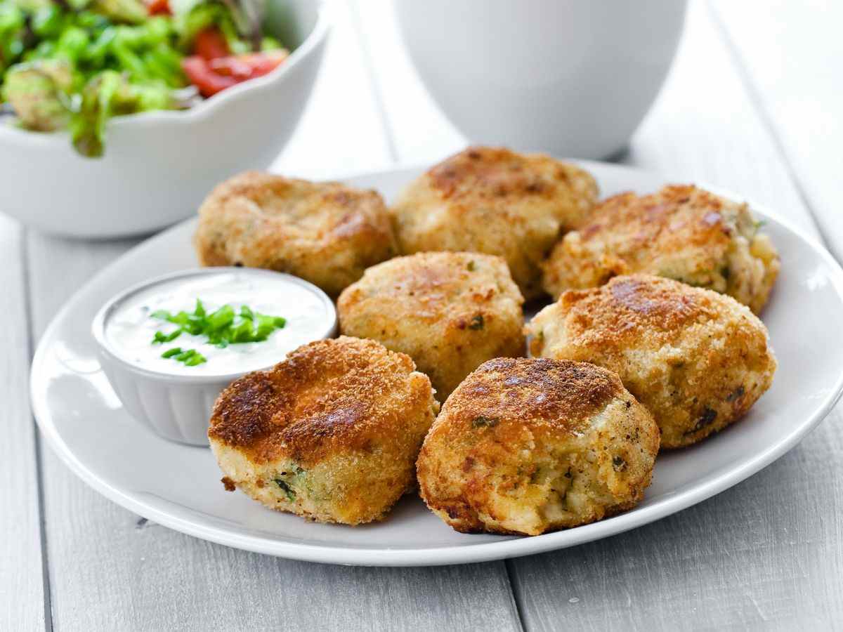 polpette di patate con maionese