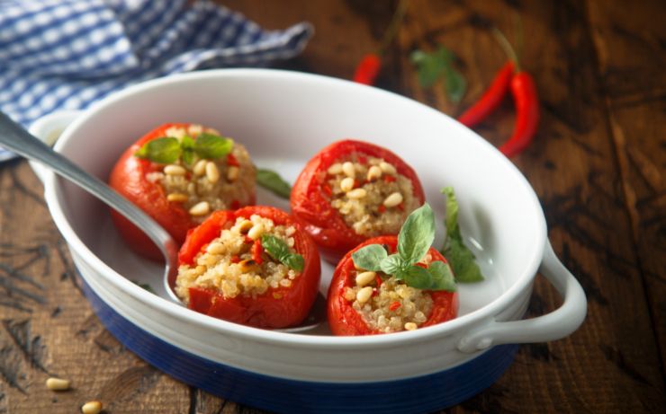 pomodori ripieni cotti in friggitrice ad aria
