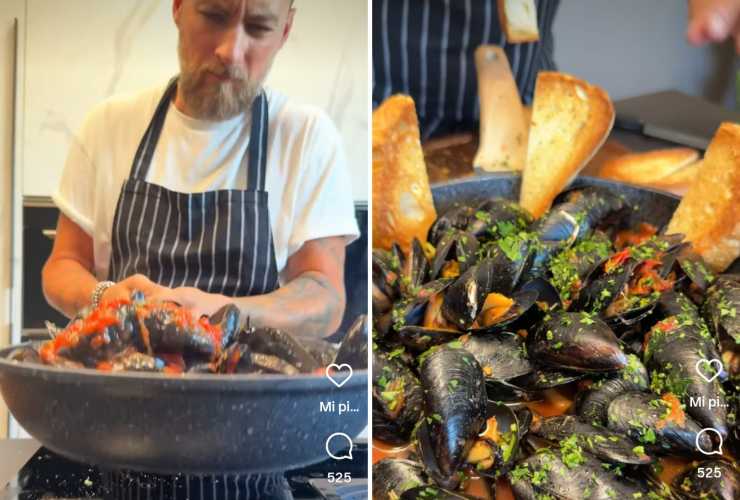 Federico Fusca fa le cozze alla tarantina