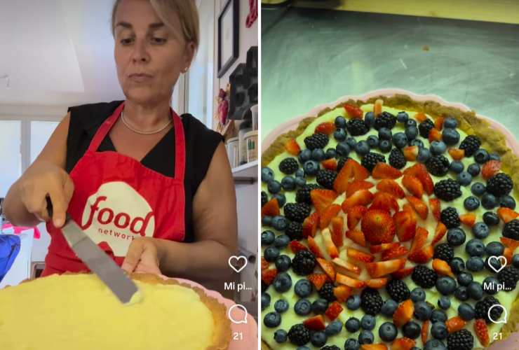 Giusina prepara la crostata alla frutta