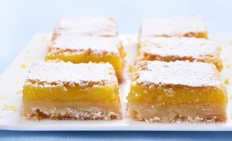 quadrotti con crema al limone