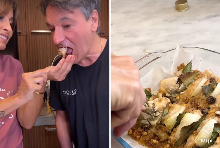 Benedetta Parodi prepara gli involtini di pesce per il marito