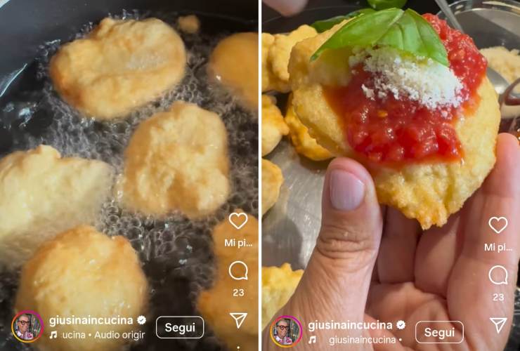 preparazione delle pizzette fritte