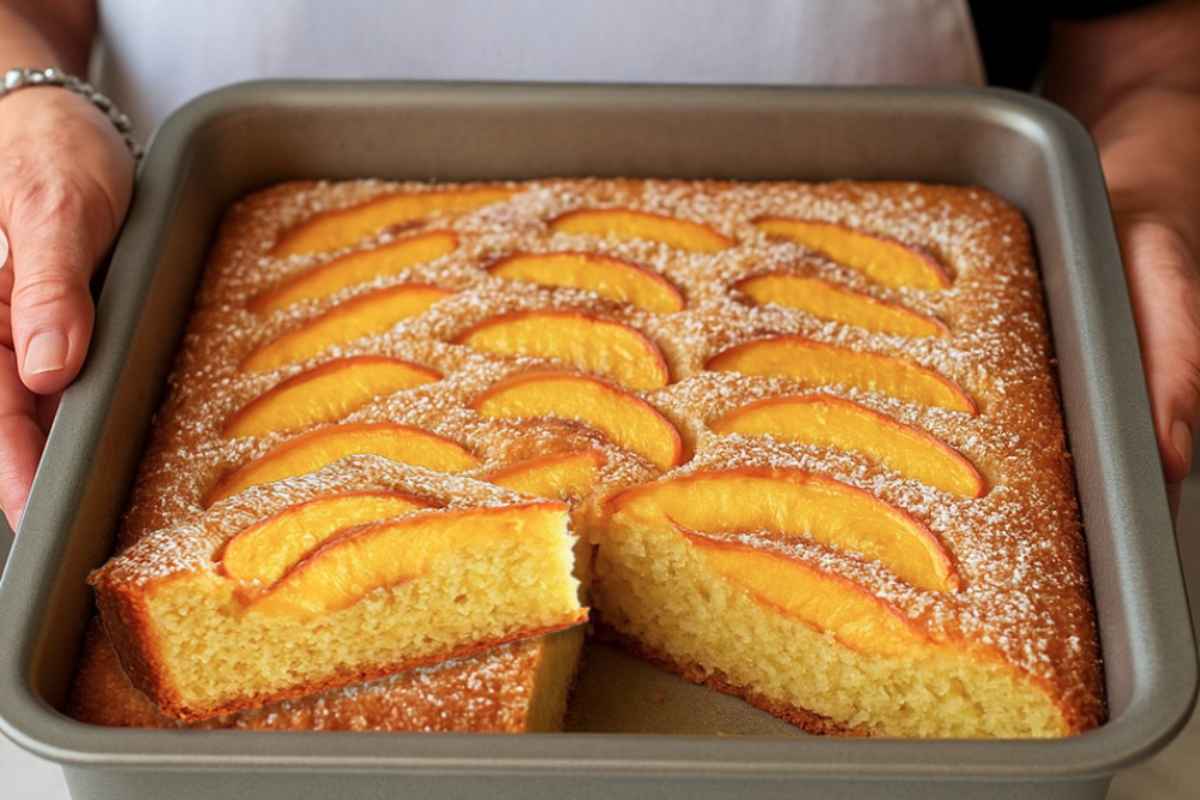 torta alle pesche