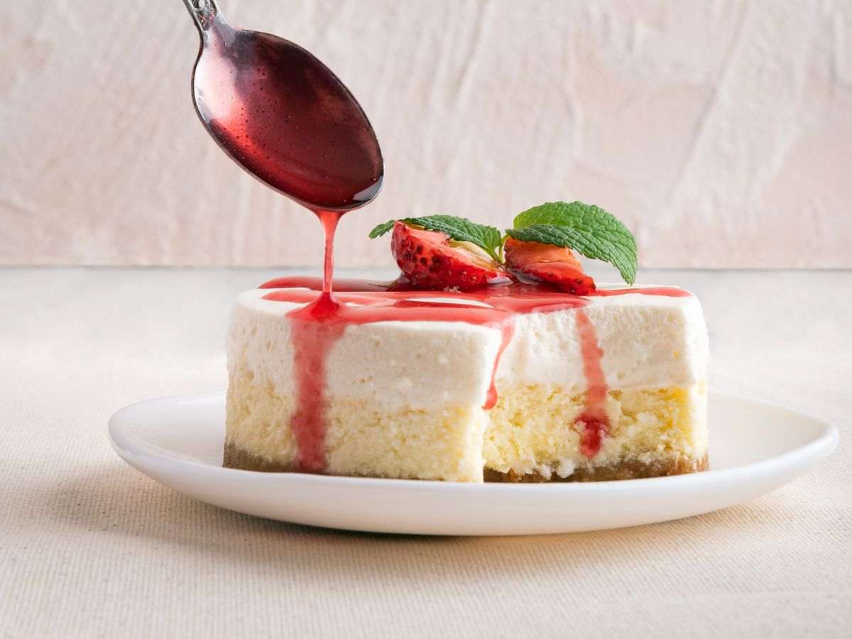 cheesecake con topping fragola
