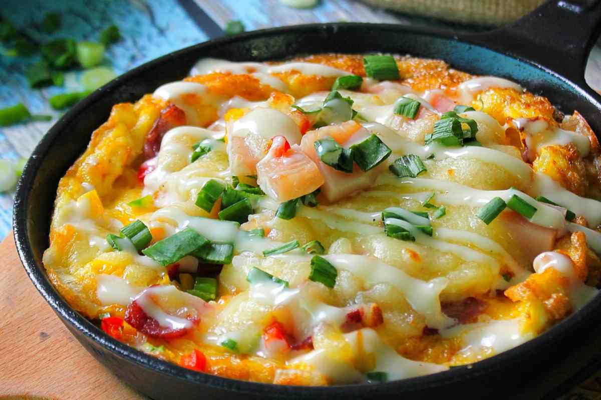 torta di verdure cotta in padella