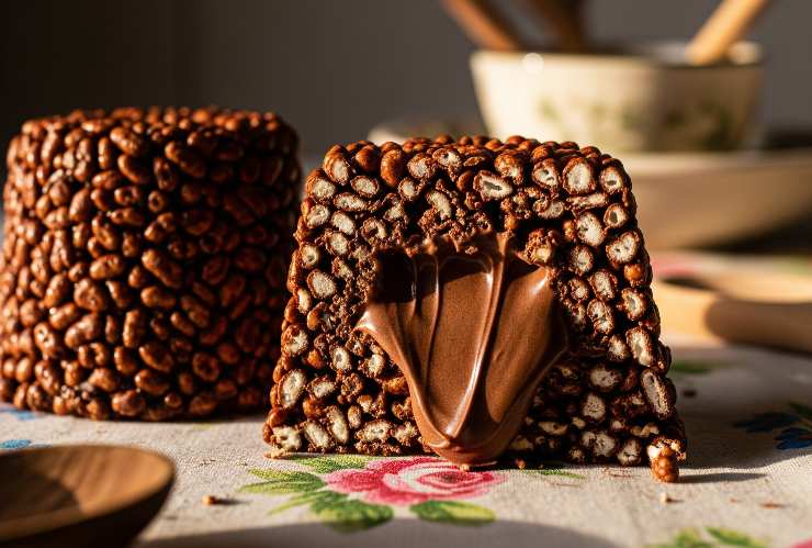 tortini di riso soffiato al cioccolato
