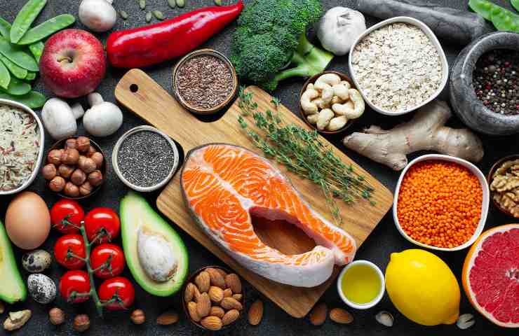 Diversi alimenti salutari