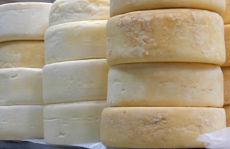 Delle forme di formaggio a latte crudo