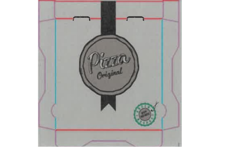Il cartone della pizza richiamato