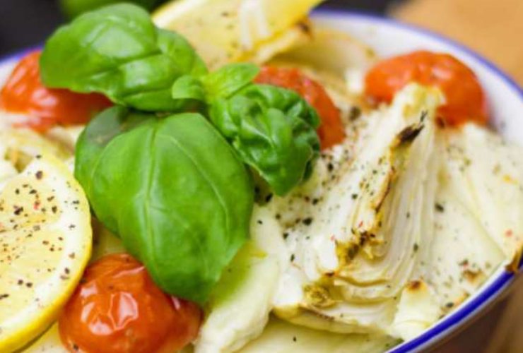 Finocchi con basilico e pomodorini
