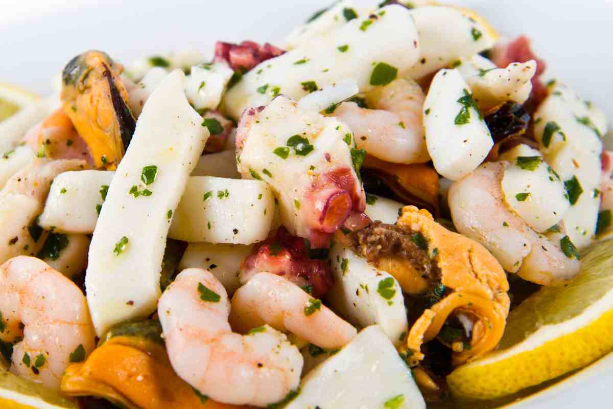 Insalata di mare in un piatto