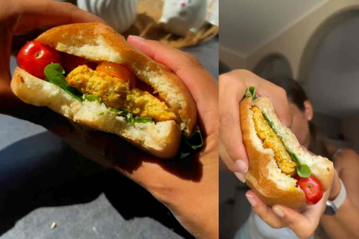 Panino con cotoletta vegetariana